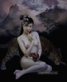 Göttin Berg Tiger Chinesisches Mädchen nackt